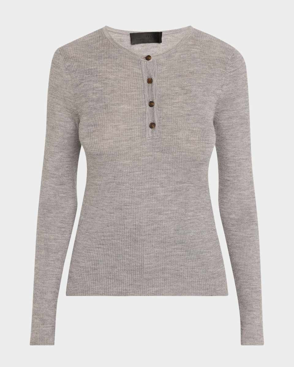Klarise Henley Wool Sweat